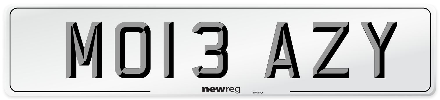 MO13 AZY Number Plate from New Reg